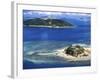 Wading Island and Castaway Island, Fiji-David Wall-Framed Photographic Print