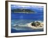 Wading Island and Castaway Island, Fiji-David Wall-Framed Photographic Print