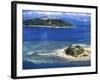 Wading Island and Castaway Island, Fiji-David Wall-Framed Photographic Print