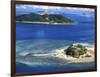 Wading Island and Castaway Island, Fiji-David Wall-Framed Photographic Print