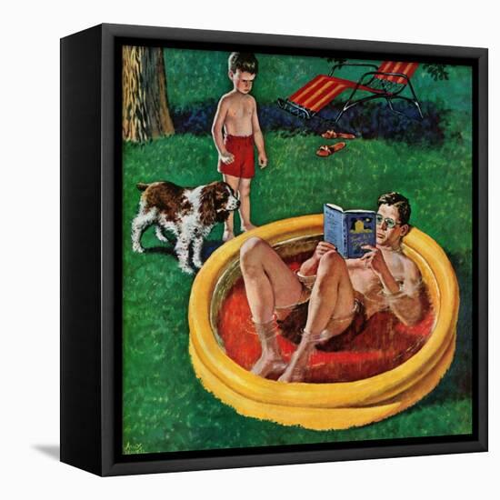 "Wading Pool", August 27, 1955-Amos Sewell-Framed Stretched Canvas