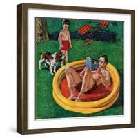 "Wading Pool", August 27, 1955-Amos Sewell-Framed Giclee Print