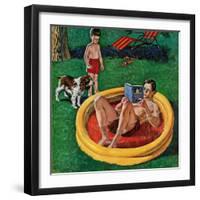 "Wading Pool", August 27, 1955-Amos Sewell-Framed Giclee Print