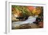 Wadsworth Falls during Autumn-enfig-Framed Photographic Print