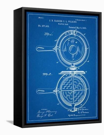 Waffle Iron Patent-null-Framed Stretched Canvas