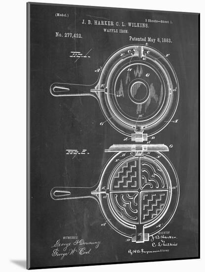 Waffle Iron Patent-null-Mounted Art Print