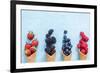 Waffle with Fresh Berries, Homemade Ice Cream Making-Marcin Jucha-Framed Photographic Print