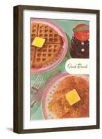 Waffles and Pancakes-null-Framed Art Print