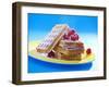 Waffles with Raspberries and Icing Sugar-null-Framed Photographic Print