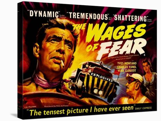 Wages of Fear, UK Movie Poster, 1953-null-Stretched Canvas