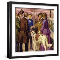 Wagner and His Wife and Dog Set Off for London-null-Framed Giclee Print