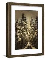 Wagner Creek Snow-David Lorenz Winston-Framed Art Print