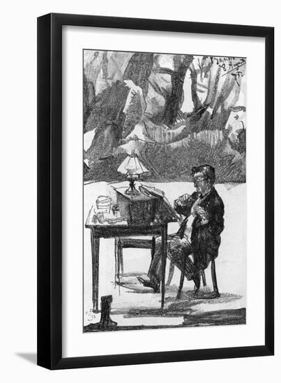 Wagner, Menzel-Adolf Menzel-Framed Art Print