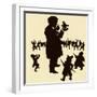 Wagner on silhouetted caricature-Otto Bohler-Framed Giclee Print