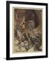 Wagner, Ring, Dragon-Arthur Rackham-Framed Art Print