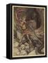 Wagner, Ring, Dragon-Arthur Rackham-Framed Stretched Canvas