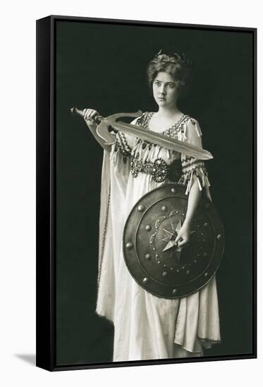 Wagnerian Warrior Heroine-null-Framed Stretched Canvas