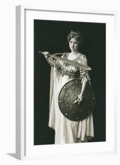 Wagnerian Warrior Heroine-null-Framed Art Print