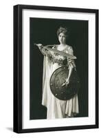 Wagnerian Warrior Heroine-null-Framed Art Print