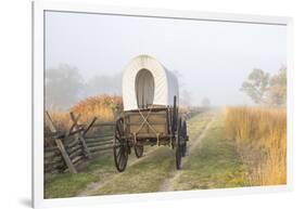 Wagon along the Oregon Trail at Whitman Mission, Walla Walla, Washington State-Brent Bergherm-Framed Photographic Print