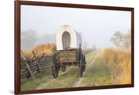 Wagon along the Oregon Trail at Whitman Mission, Walla Walla, Washington State-Brent Bergherm-Framed Photographic Print