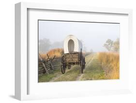 Wagon along the Oregon Trail at Whitman Mission, Walla Walla, Washington State-Brent Bergherm-Framed Photographic Print