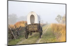 Wagon along the Oregon Trail at Whitman Mission, Walla Walla, Washington State-Brent Bergherm-Mounted Photographic Print