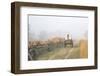 Wagon along the Oregon Trail at Whitman Mission, Walla Walla, Washington State-Brent Bergherm-Framed Photographic Print