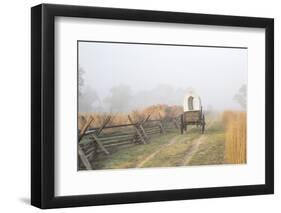 Wagon along the Oregon Trail at Whitman Mission, Walla Walla, Washington State-Brent Bergherm-Framed Photographic Print