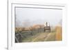 Wagon along the Oregon Trail at Whitman Mission, Walla Walla, Washington State-Brent Bergherm-Framed Photographic Print