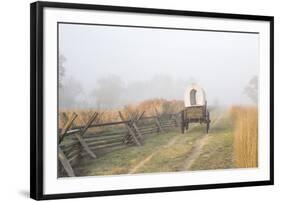 Wagon along the Oregon Trail at Whitman Mission, Walla Walla, Washington State-Brent Bergherm-Framed Photographic Print
