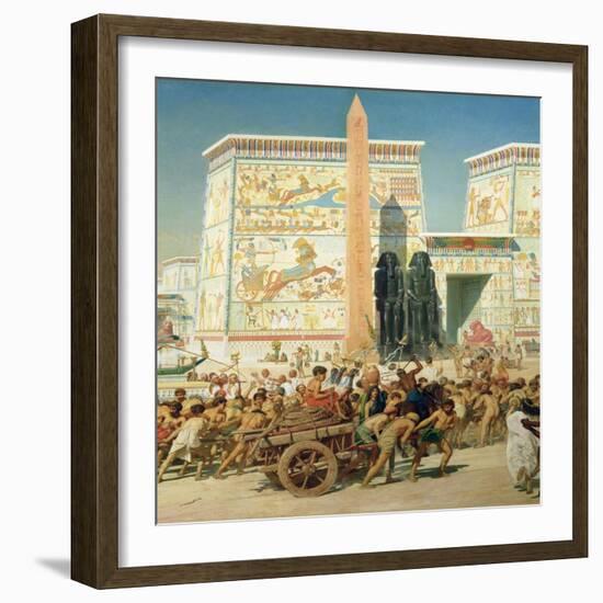 Wagon and Pylon, Detail from Israel in Egypt, 1867-Edward John Poynter-Framed Giclee Print