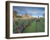 Wagon at Sunrise Along the Oregon Trail, Walla Walla County, WA USA-Brent Bergherm-Framed Photographic Print