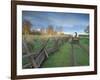 Wagon at Sunrise Along the Oregon Trail, Walla Walla County, WA USA-Brent Bergherm-Framed Photographic Print