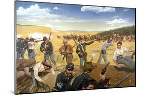 Wagon Box Fight, 1867-Hugh Charles Mcbarron Jr.-Mounted Giclee Print