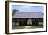 Wagon in a Cantilevered Barn, Cades Cove, Great Smoky Mountains National Park, Tennessee-null-Framed Photographic Print