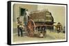 Wagon Loaded with Chianti Bottles-null-Framed Stretched Canvas