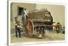 Wagon Loaded with Chianti Bottles-null-Stretched Canvas