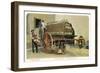 Wagon Loaded with Chianti Bottles-null-Framed Art Print