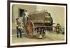 Wagon Loaded with Chianti Bottles-null-Framed Art Print