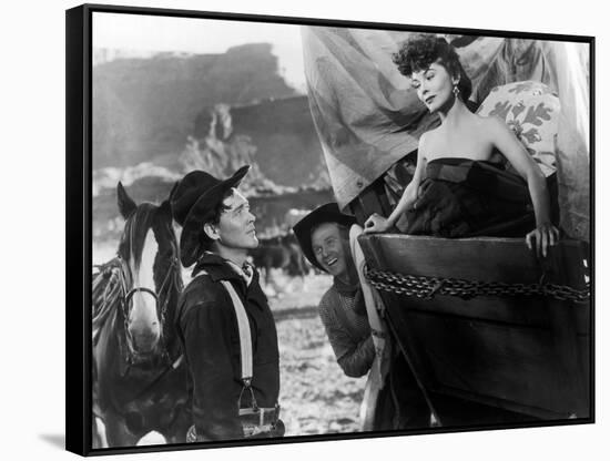 Wagon Master by John Ford with Ben Johnson, 1950-null-Framed Stretched Canvas