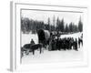 Wagon Party in Snow, 1935-Asahel Curtis-Framed Giclee Print