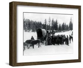 Wagon Party in Snow, 1935-Asahel Curtis-Framed Giclee Print