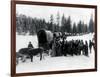 Wagon Party in Snow, 1935-Asahel Curtis-Framed Giclee Print