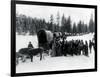 Wagon Party in Snow, 1935-Asahel Curtis-Framed Giclee Print