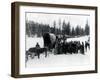 Wagon Party in Snow, 1935-Asahel Curtis-Framed Giclee Print