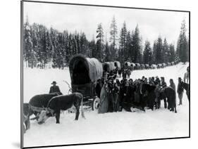 Wagon Party in Snow, 1935-Asahel Curtis-Mounted Giclee Print