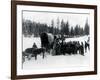 Wagon Party in Snow, 1935-Asahel Curtis-Framed Giclee Print