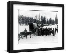 Wagon Party in Snow, 1935-Asahel Curtis-Framed Premium Giclee Print