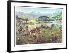 Wagon's West-David K^ Stone-Framed Collectable Print